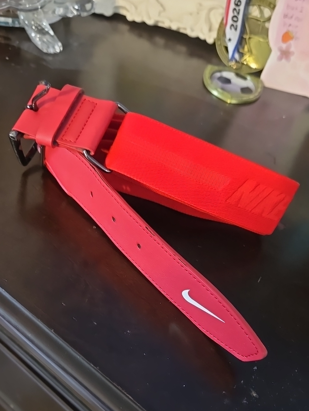 Adjustable Youth Nike Red Baseball Belt